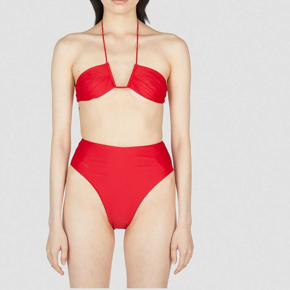Ziah Neal Halter Bikini Top & Bottom sz 16 RED